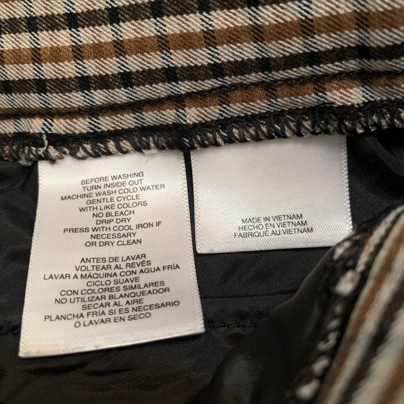 Anne Klein Houndstooth Tapered Skinny Pull On Dress Pants Womens M Preppy Retro - Picture 4 of 8